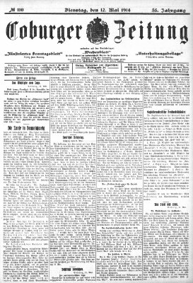 Coburger Zeitung Dienstag 12. Mai 1914