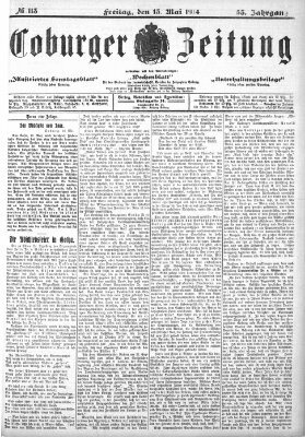 Coburger Zeitung Freitag 15. Mai 1914