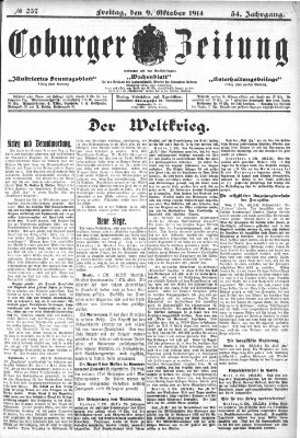 Coburger Zeitung Freitag 9. Oktober 1914
