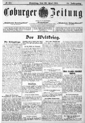 Coburger Zeitung Sonntag 30. Mai 1915