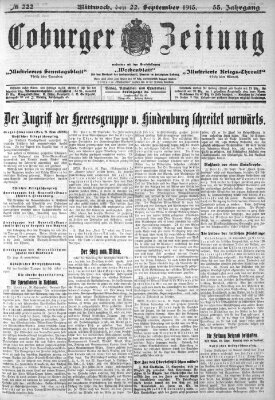 Coburger Zeitung Mittwoch 22. September 1915