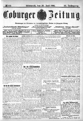 Coburger Zeitung Mittwoch 26. Juli 1916
