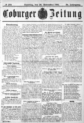 Coburger Zeitung Sonntag 26. November 1916