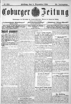 Coburger Zeitung Freitag 8. Dezember 1916