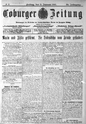Coburger Zeitung Freitag 5. Januar 1917