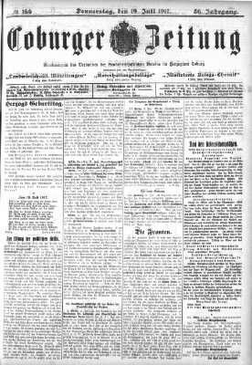 Coburger Zeitung Donnerstag 19. Juli 1917