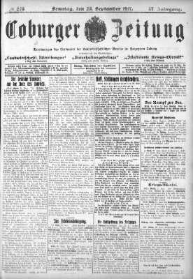 Coburger Zeitung Sonntag 23. September 1917