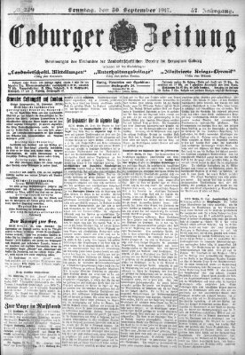 Coburger Zeitung Sonntag 30. September 1917