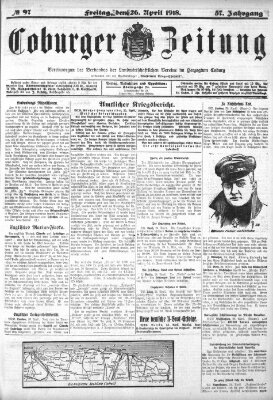 Coburger Zeitung Freitag 26. April 1918