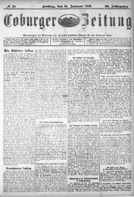 Coburger Zeitung Freitag 31. Januar 1919
