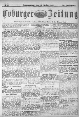 Coburger Zeitung Donnerstag 13. März 1919