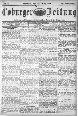 Coburger Zeitung Dienstag 25. März 1919
