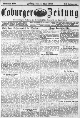 Coburger Zeitung Freitag 11. Mai 1923