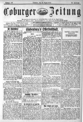 Coburger Zeitung Dienstag 14. April 1925