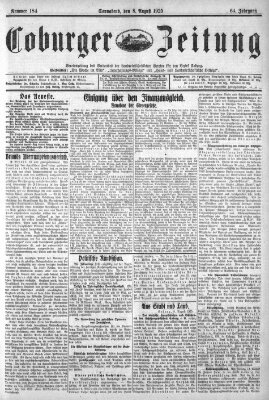 Coburger Zeitung Samstag 8. August 1925