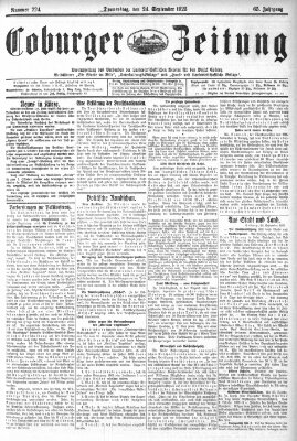 Coburger Zeitung Donnerstag 24. September 1925