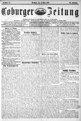 Coburger Zeitung Mittwoch 3. März 1926