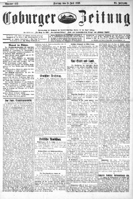 Coburger Zeitung Freitag 2. Juli 1926