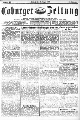 Coburger Zeitung Mittwoch 25. August 1926