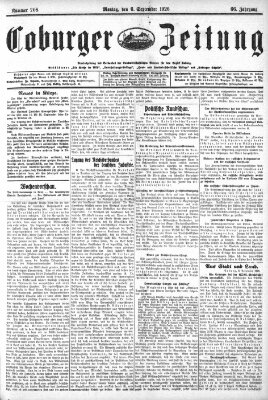 Coburger Zeitung Montag 6. September 1926