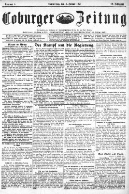 Coburger Zeitung Donnerstag 6. Januar 1927