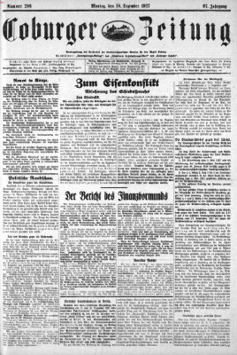 Coburger Zeitung Montag 19. Dezember 1927
