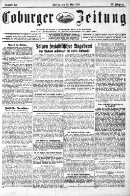 Coburger Zeitung Freitag 25. Mai 1928