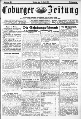 Coburger Zeitung Freitag 27. Juli 1928