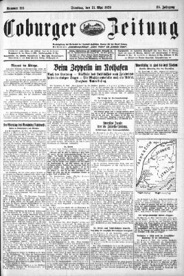 Coburger Zeitung Dienstag 21. Mai 1929