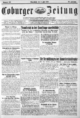 Coburger Zeitung Samstag 6. Juli 1929