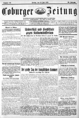 Coburger Zeitung Freitag 12. Juli 1929