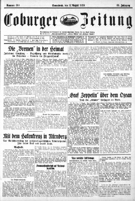 Coburger Zeitung Samstag 3. August 1929