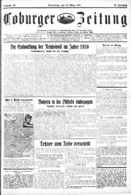 Coburger Zeitung Donnerstag 19. März 1931
