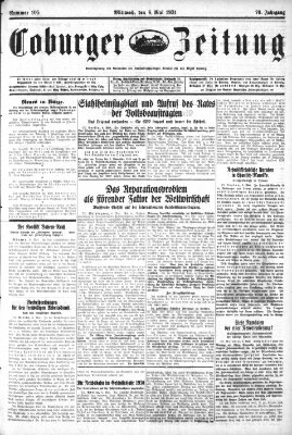 Coburger Zeitung Mittwoch 6. Mai 1931