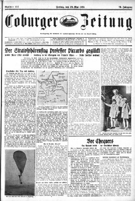 Coburger Zeitung Freitag 29. Mai 1931