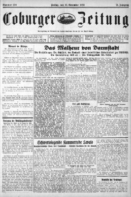 Coburger Zeitung Freitag 27. November 1931