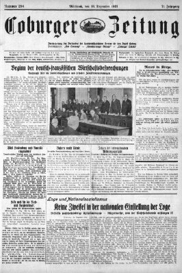 Coburger Zeitung Mittwoch 16. Dezember 1931