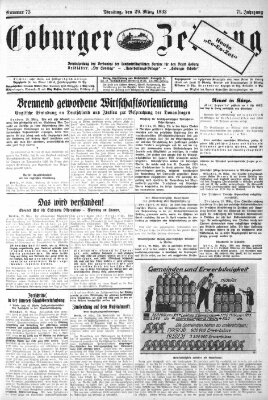 Coburger Zeitung Dienstag 29. März 1932