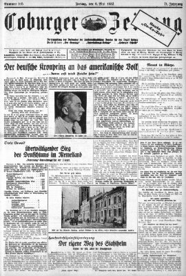 Coburger Zeitung Freitag 6. Mai 1932