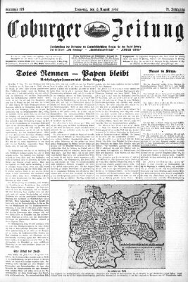 Coburger Zeitung Dienstag 2. August 1932