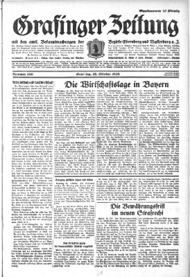 Grafinger Zeitung Samstag 27. Oktober 1928