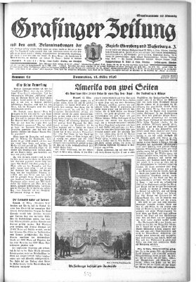 Grafinger Zeitung Donnerstag 14. März 1929