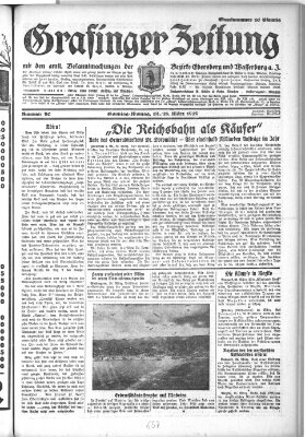 Grafinger Zeitung Montag 25. März 1929