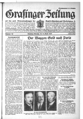 Grafinger Zeitung Sonntag 14. April 1929