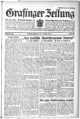 Grafinger Zeitung Sonntag 26. Mai 1929