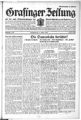 Grafinger Zeitung Donnerstag 6. Juni 1929