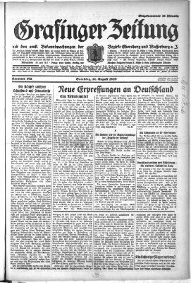 Grafinger Zeitung Samstag 24. August 1929