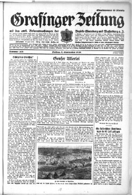 Grafinger Zeitung Freitag 6. September 1929