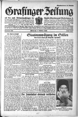Grafinger Zeitung Mittwoch 9. Oktober 1929