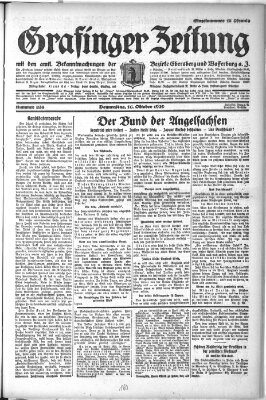 Grafinger Zeitung Donnerstag 10. Oktober 1929